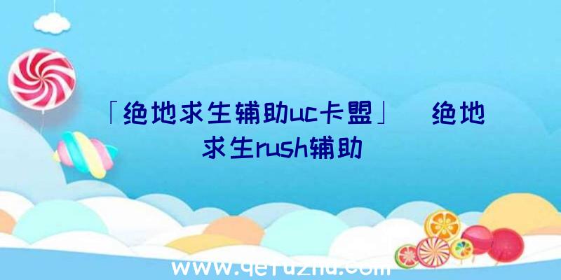 「绝地求生辅助uc卡盟」|绝地求生rush辅助